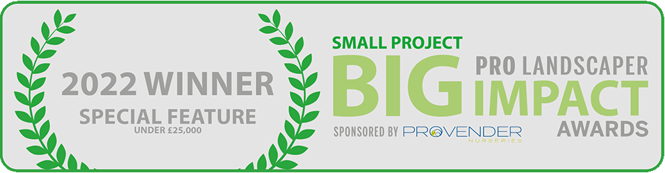 Pro Landscaper Small Project Big Imact Awards Shortlisted Design Badge