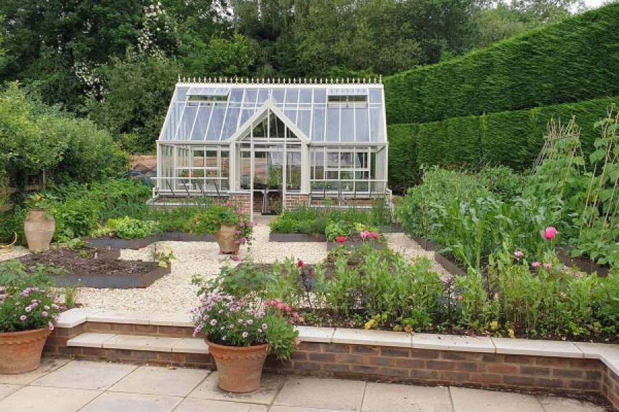 Potager with Glasshouse